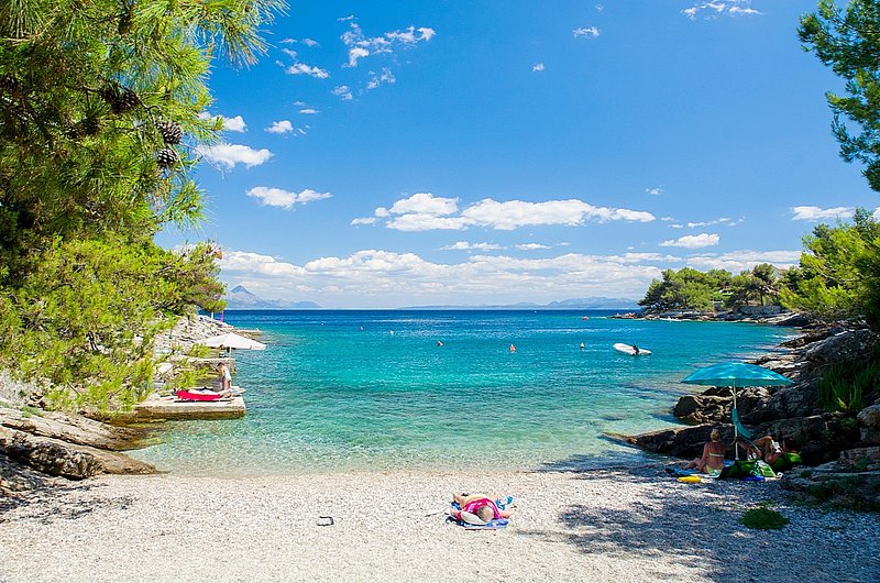 Beach under Villa Godi Star