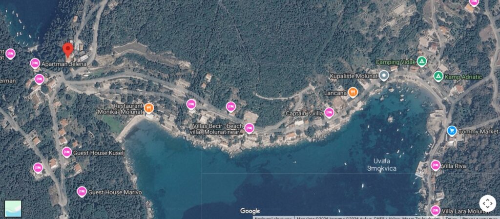 Villa Palma Map 2, Molunat, Dubrovnik
