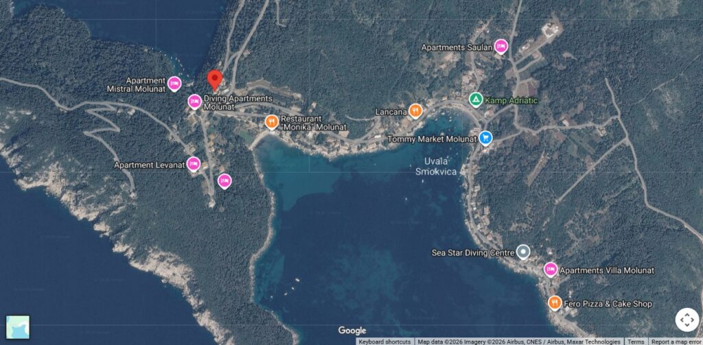 Villa Palma Map, Molunat, Dubrovnik